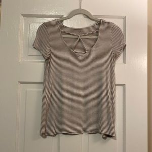 American Eagle Soft and Sexy Black and White Striped Top XS